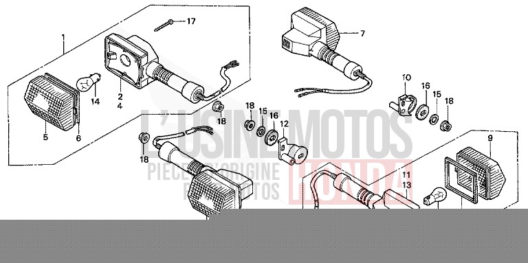 WINKER for Dominator 250 FIGHTING RED (R134) from 1990